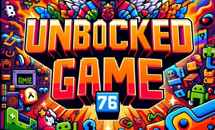 Image of Unblocked Games 76 homepage showcasing various game categories and popular titles