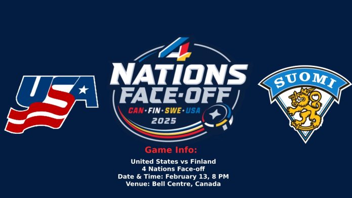 United States vs Finland 4 Nations